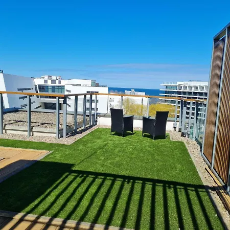 Apartamentyprzymorzu Olympic Park Z Prywatnym Tarasem Z Widokiem Na Morze דירה *